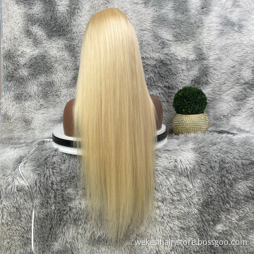 100% virgin brazilian human hair lace front wigs,cheap wholesale #613 Blonde human hair wigs for black women,hd lace frontal wig